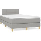  Krevet s oprugama i madracem svjetlosivi 120x190 cm od tkanine | shoptok.hr