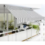 SUNFUN tenda s nosačem (sivo-bijele boje, širina: 2,5 m, izvlačenje: 1,3 m)
