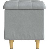  Ottoman s shranjevanjem Svetlo siva 40 x 40 x 45 cm blago, (5000302392) Slike