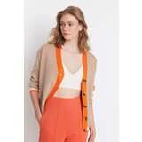 Trendyol Camel Jacquard Color Block Knitwear Cardigan | Shoptok.si