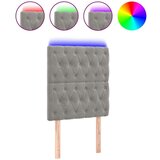 vidaXL LED posteljno vzglavje svetlo sivo 80x7x118/128 cm žamet | Shoptok.si