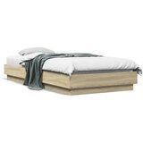 vidaXL Okvir za krevet boja hrasta 100x200 cm od konstruiranog drva Cijene