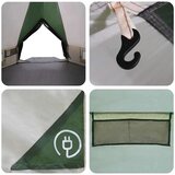  Teepee šator s krovom Zelena i bijela 490 x 410 x 210 cm | shoptok.hr