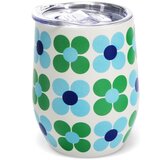 Rex London Potovalni lonček 350 ml Blue and green Daisy – Cene