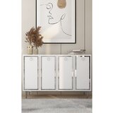 Hanah home Wolly KM120 - White, Silver WhiteSilver Console | ePonuda.com