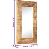  Ručno izrezbareno ogledalo 80 x 50 x 2,5 cm masivno drvo manga | shoptok.hr
