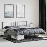  Metalni okvir za krevet s uzglavljem crni 200x200 cm | Eponuda.ba