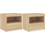  Noćni ormarići s LED svjetlima 2 kom boja hrasta 50x40x45 cm | shoptok.hr