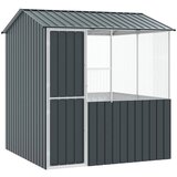 vidaXL Ptičnik Antracit 215 x 209 x 230 cm Pocinkano jeklo - - Antracit - 7,3 - 215 x 209 x 230 cm - 2025- | Shoptok.si