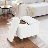  Otoman za pohranu Bijeli 60 x 60 x 45 cm Umjetna koža | shoptok.hr