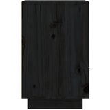  Noćni ormarić crna 40 x 34 x 55 cm od masivne borovine | Eponuda.com