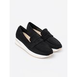 Shelvt Black suede platform loafers | ePonuda.com