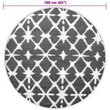  tepih ARAKIL plavo-bijeli Ø160 cm PP | Eponuda.com