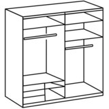 Modern Living Omara Z Drsnimi Vrati Level 36 D, Bela, Barva Hrasta | Shoptok.si