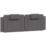 Maison Chic posteljno vzglavje - vzglavna omarica - vzglavna stranica siva 160 cm umetno usnje, (21703863) Cene