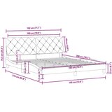  Okvir kreveta bez madraca crni 180x200 cm baršunasti | shoptok.hr