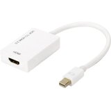 Digitus HDMI Adapter [1x Muški konektor Mini DisplayPort - 1x Ženski konektor HDMI] Bijela Sa zaštitom, Podržava HDMI, Ultra HD (4k) HDM Cijene