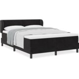 Box Prolazni Krevet s Madracem Crna 140x200 cm Baršun | shoptok.hr