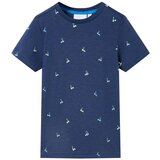 vidaXL Otroška majica s kratkimi rokavi temno modra 116 | Shoptok.si