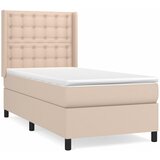  s oprugama i madrac cappuccino 90x200 cm od umjetne kože | shoptok.hr