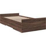  Okvir kreveta s ladicama oja smeđeg hrasta 75x190 cm drveni | shoptok.hr