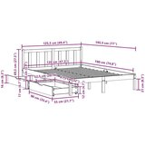 vidaXL Okvir kreveta bez madraca bijeli 120 x 190 cm masivna borovina | shoptok.hr