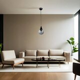 Opviq afra tekli siyah Füme Camlı Sarkıt blackfume chandelier Cene