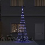 vidaXL LED božično drevesce Modra 138.5 x 138.5 x 399 cm Kovina | Shoptok.si