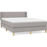  S oprugama i madracem svjetlosivi 140x190 cm od tkanine | shoptok.hr