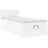  Okvir kreveta s madracem čisto bijela 90x190cm umjetna koža | shoptok.hr