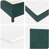 Box Spring Krevet s Madracem i Klupom Tamnozeleni 120x200 cm Baršun | shoptok.hr