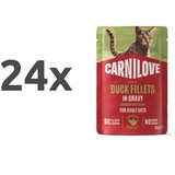 Carnilove Cat Adult vrečka, koščki v omaki - puran in raca - 85 g 24 x 85 g | Shoptok.si