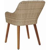  Vrtna stolica s jastukom 2 pcs Bež 62,5 x 55 x 82 cm poliratan | shoptok.hr