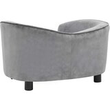 SOFA za pse siva 69 x 49 x 40 cm plišana | shoptok.hr