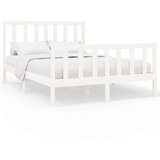  Posteljni okvir bel iz trdne borovine 140x190 cm, (20643720) | Shoptok.si