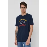 Paul&Shark Bombažen t-shirt mornarsko modra barva