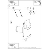  Stenska svetilka HESTIA črna, (21347365) | Shoptok.si