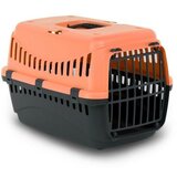 MP BERGAMO gipsy transporter za ljubimce sa plastičnim vratima, 58x38x38cm, narandžasto-crni Cene