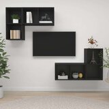  Zidni TV ormarići 4 kom crni od iverice | shoptok.hr