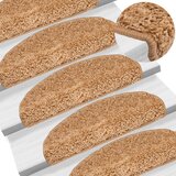  Prostirke za stepenice 10 kom 65x21x4 cm bež poluokrugle velike | Shoptok.si