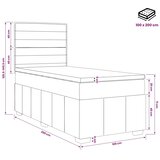  LED okvir za krevet s madracem Krem 100 x 200 cm Tkanina - Krem 100 x 200 cm Dizajn linija | shoptok.hr