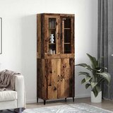 vidaXL Highboard 2 pcs Staro drvo 69.5 x 34 x 180 cm Konstruirano drvo Cijene