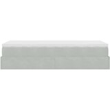 vidaXL Okvir kreveta s madraca svijetlosivi 100x200 cm baršunasti | shoptok.hr