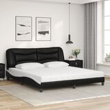  Krevet s madracem Hvar crno-bijeli 180 x 200 cm od umjetne kože | shoptok.hr