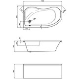 AQUAART kada elegant 150L/O - akrilna kada 1500X900X585 | shoptok.hr