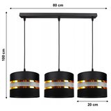  Luster na kablu CORAL 3xE27/60W/230V crni | Eponuda.com