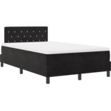 vidaXL Krevet s kutijom opruga s madracem i LED crni 120x190 cm baršun | shoptok.hr
