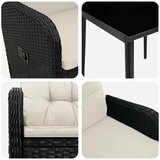  Set stolića za sofu s jastukom 5 pcs Crna i krem-bijela | shoptok.hr