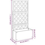  Sadilica s rešetkom siva 65 x 33 x 135 cm WPC | Eponuda.ba