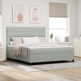  s opruga kutije Svijetlo siva 180 x 200 cm Baršun | shoptok.hr
